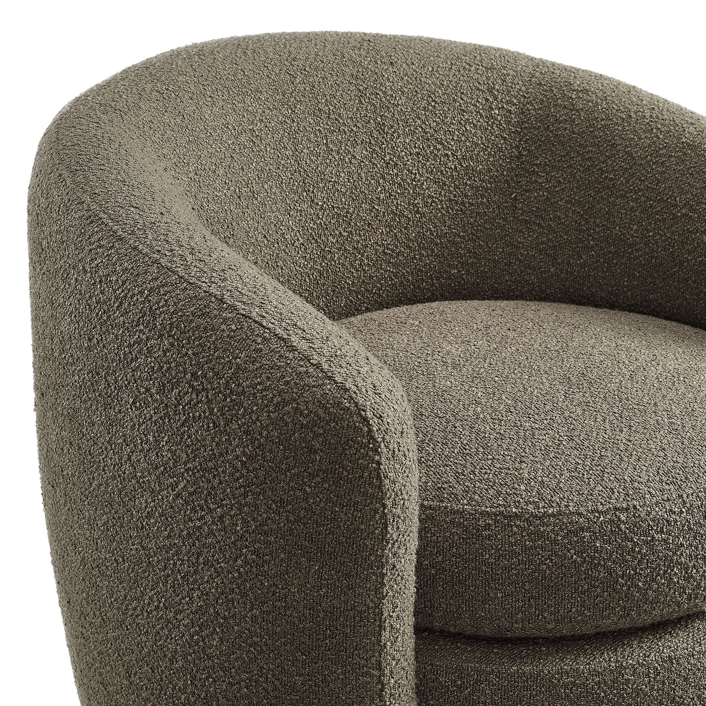 Affinity Upholstered Boucle Fabric Curved Back Armchair by Furniture For America