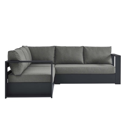 Tahoe 3-Piece Outdoor Patio Powder-Coated Aluminum Sectional Sofa Set by Furniture For America