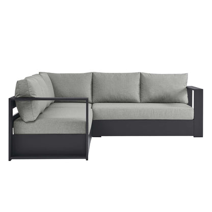 Tahoe 3-Piece Outdoor Patio Powder-Coated Aluminum Sectional Sofa Set by Furniture For America