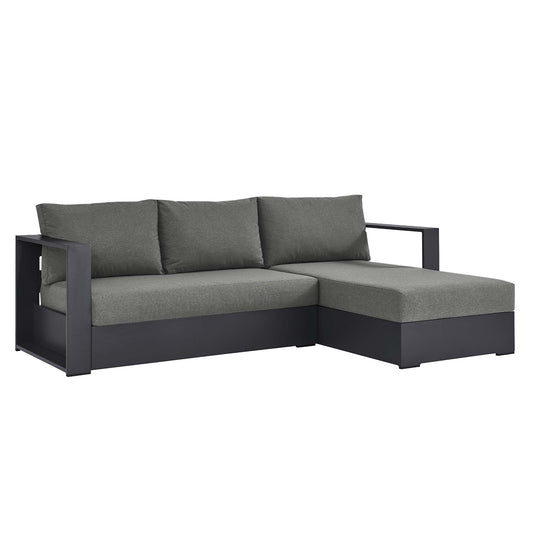 Tahoe 2-Piece Outdoor Patio Powder-Coated Aluminum Right-Facing Chaise Sectional Sofa Set by Furniture For America