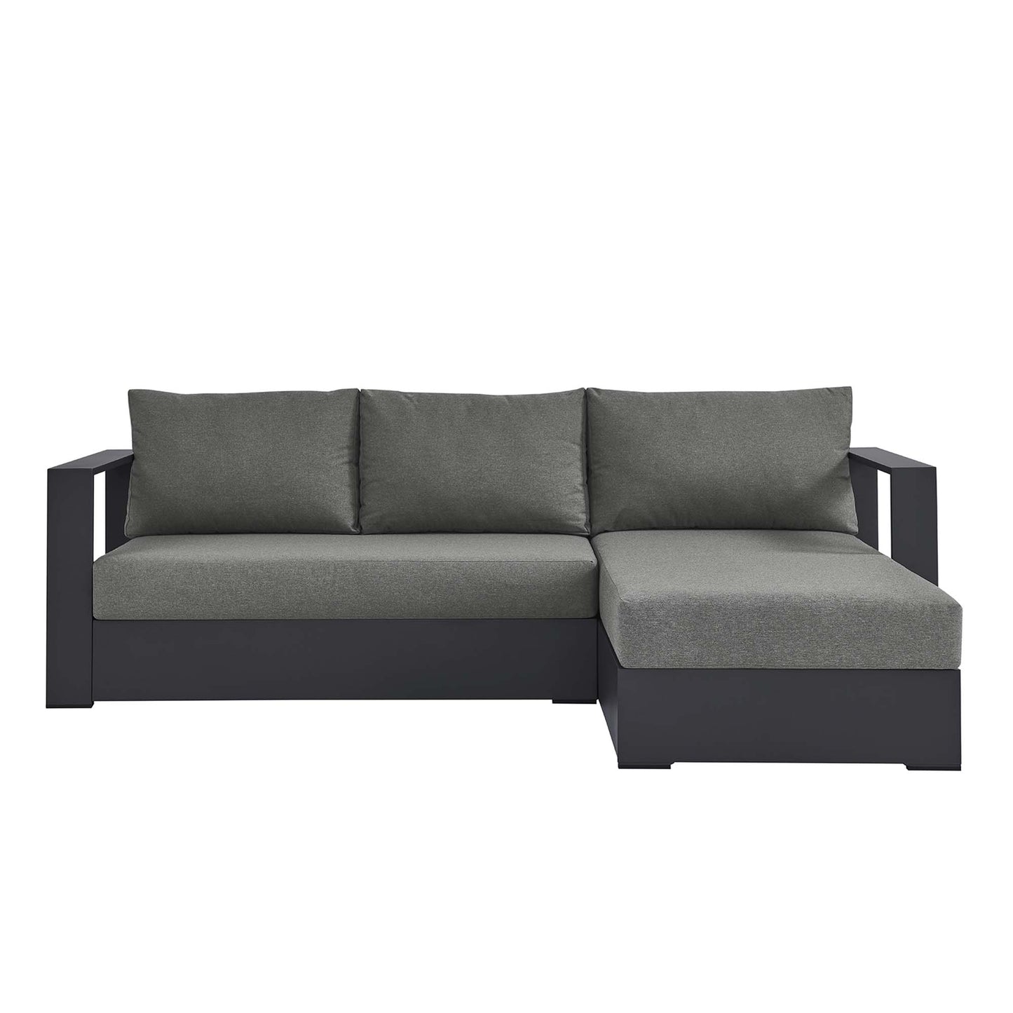 Tahoe 2-Piece Outdoor Patio Powder-Coated Aluminum Right-Facing Chaise Sectional Sofa Set by Furniture For America