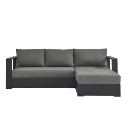 Tahoe 2-Piece Outdoor Patio Powder-Coated Aluminum Right-Facing Chaise Sectional Sofa Set by Furniture For America