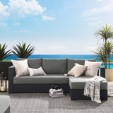 Aspen 2-Piece Outdoor Patio Powder-Coated Aluminum Right-Facing Chaise Sectional Sofa Set in Gray Charcoal