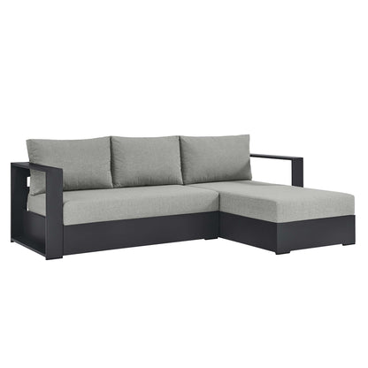 Tahoe 2-Piece Outdoor Patio Powder-Coated Aluminum Right-Facing Chaise Sectional Sofa Set by Furniture For America