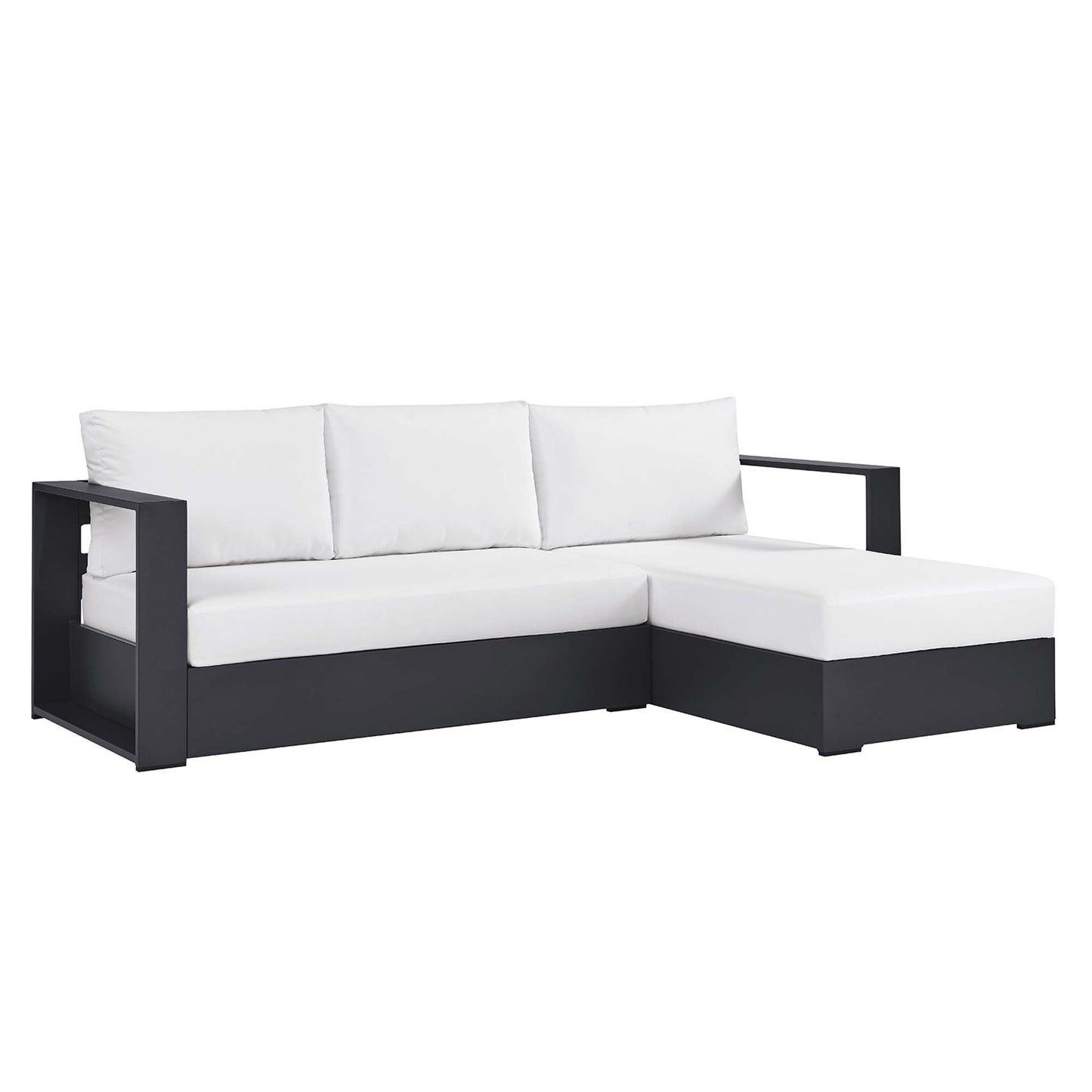 Tahoe 2-Piece Outdoor Patio Powder-Coated Aluminum Right-Facing Chaise Sectional Sofa Set by Furniture For America