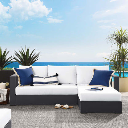 Tahoe 2-Piece Outdoor Patio Powder-Coated Aluminum Right-Facing Chaise Sectional Sofa Set by Furniture For America