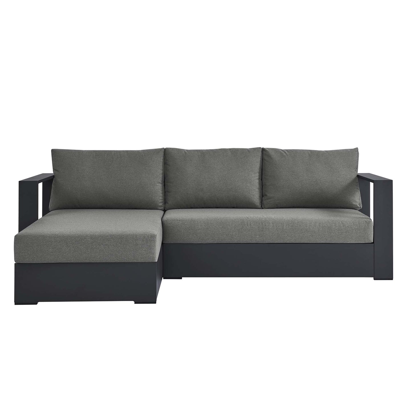 Tahoe 2-Piece Outdoor Patio Powder-Coated Aluminum Left-Facing Chaise Sectional Sofa Set by Furniture For America