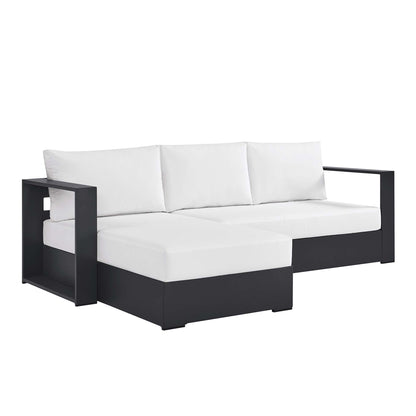 Tahoe 2-Piece Outdoor Patio Powder-Coated Aluminum Left-Facing Chaise Sectional Sofa Set by Furniture For America