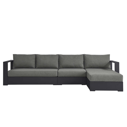 Tahoe 3-Piece Outdoor Patio Powder-Coated Aluminum Right-Facing Chaise Sectional Sofa Set by Furniture For America