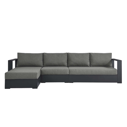 Tahoe 3-Piece Outdoor Patio Powder-Coated Aluminum Left-Facing Chaise Sectional Sofa Set by Furniture For America