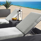 Aspen 3-Piece Outdoor Patio Powder-Coated Aluminum Chaise Lounge Set in Gray Gray