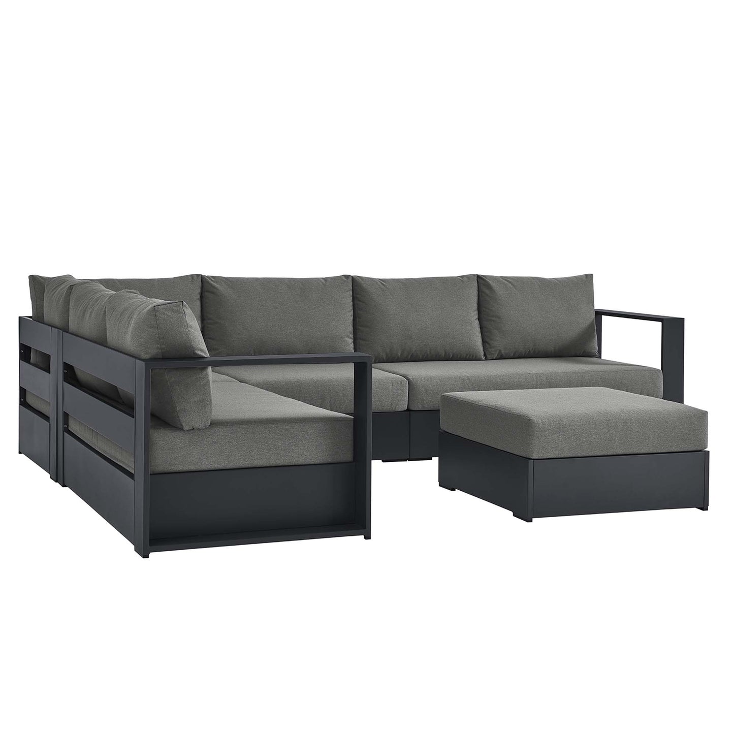 Tahoe 5-Piece Outdoor Patio Powder-Coated Aluminum Sectional Sofa Set by Furniture For America