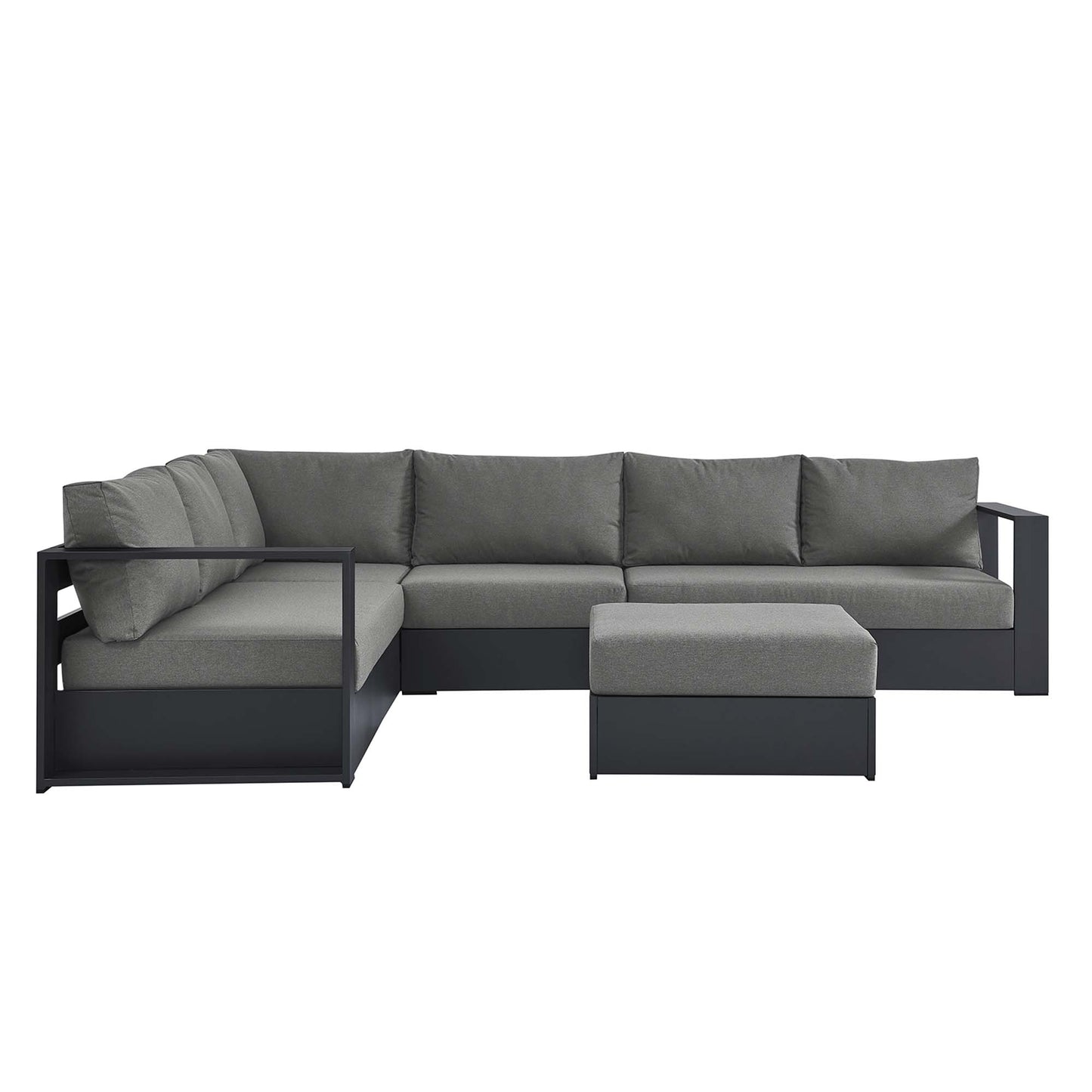 Tahoe 5-Piece Outdoor Patio Powder-Coated Aluminum Sectional Sofa Set by Furniture For America