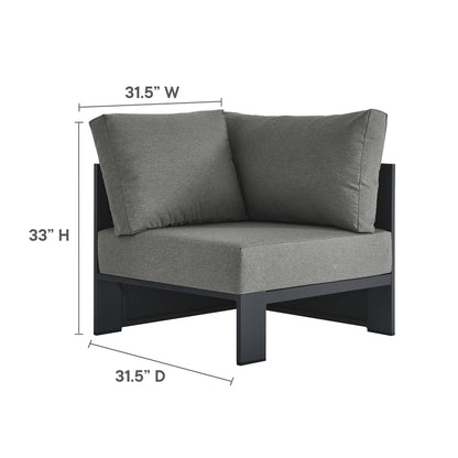 Tahoe 5-Piece Outdoor Patio Powder-Coated Aluminum Sectional Sofa Set by Furniture For America