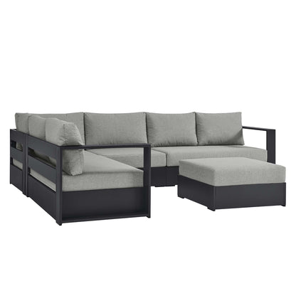 Tahoe 5-Piece Outdoor Patio Powder-Coated Aluminum Sectional Sofa Set by Furniture For America