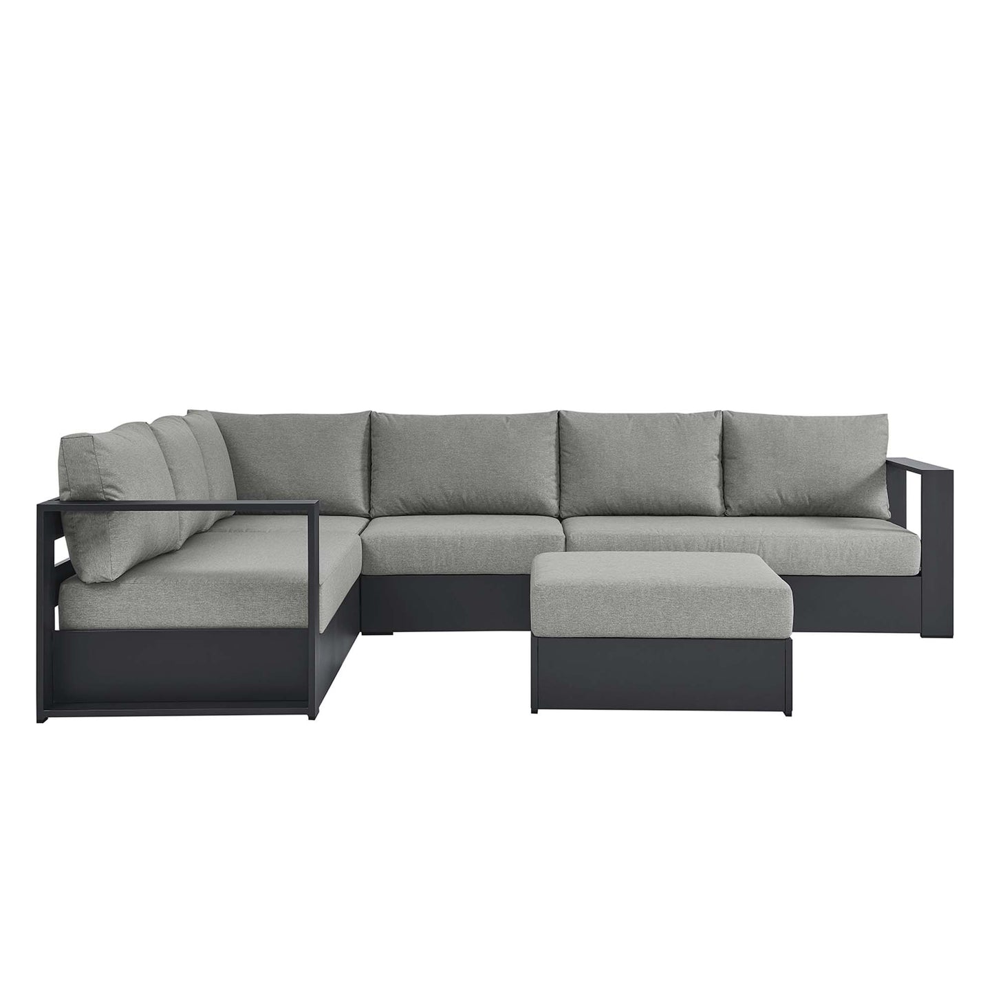 Tahoe 5-Piece Outdoor Patio Powder-Coated Aluminum Sectional Sofa Set by Furniture For America