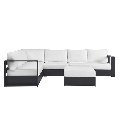 Tahoe 5-Piece Outdoor Patio Powder-Coated Aluminum Sectional Sofa Set by Furniture For America