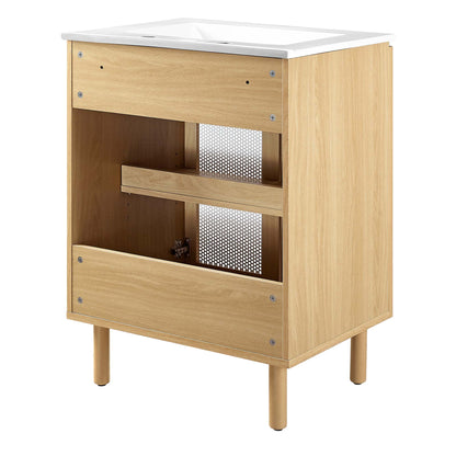 Calla 24" Perforated Metal Bathroom Vanity by Furniture For America