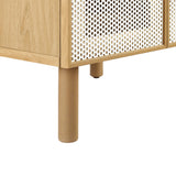 Nash 24" Perforated Metal Bathroom Vanity in White Oak