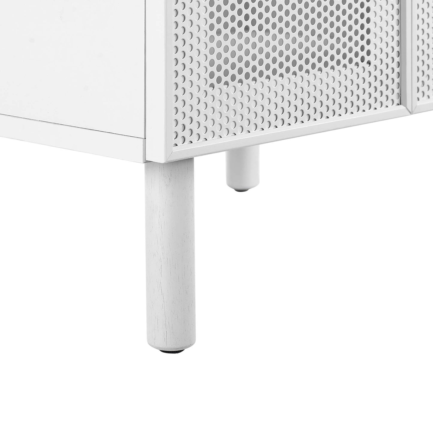 Nash 24" Perforated Metal Bathroom Vanity in White White