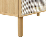 Nash 36" Perforated Metal Bathroom Vanity in White Oak