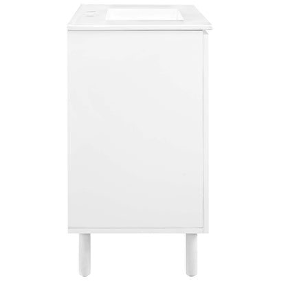 Calla 36" Perforated Metal Bathroom Vanity by Furniture For America