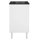 Nash 24" Perforated Metal Bathroom Vanity in Black White