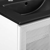 Nash 24" Perforated Metal Bathroom Vanity in Black White