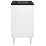 Nash 36" Perforated Metal Bathroom Vanity in Black White