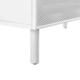 Nash 36" Perforated Metal Bathroom Vanity in Black White
