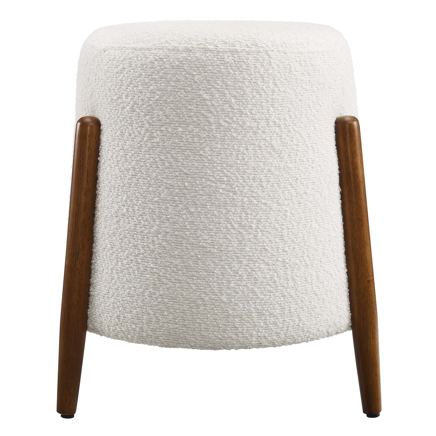 Riven Upholstered Boucle Fabric Ottoman by Furniture For America