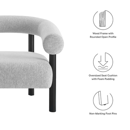 Sable Upholstered Fabric Armchair by Furniture For America