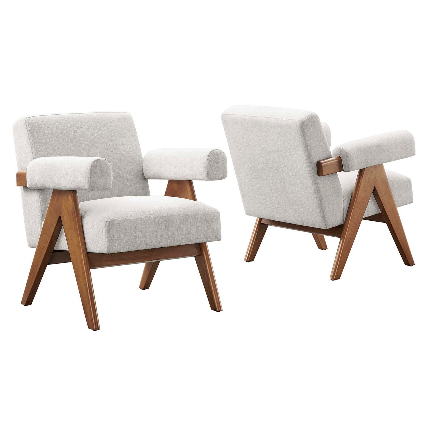 Lyra Fabric Armchair Set of 2 by Furniture For America