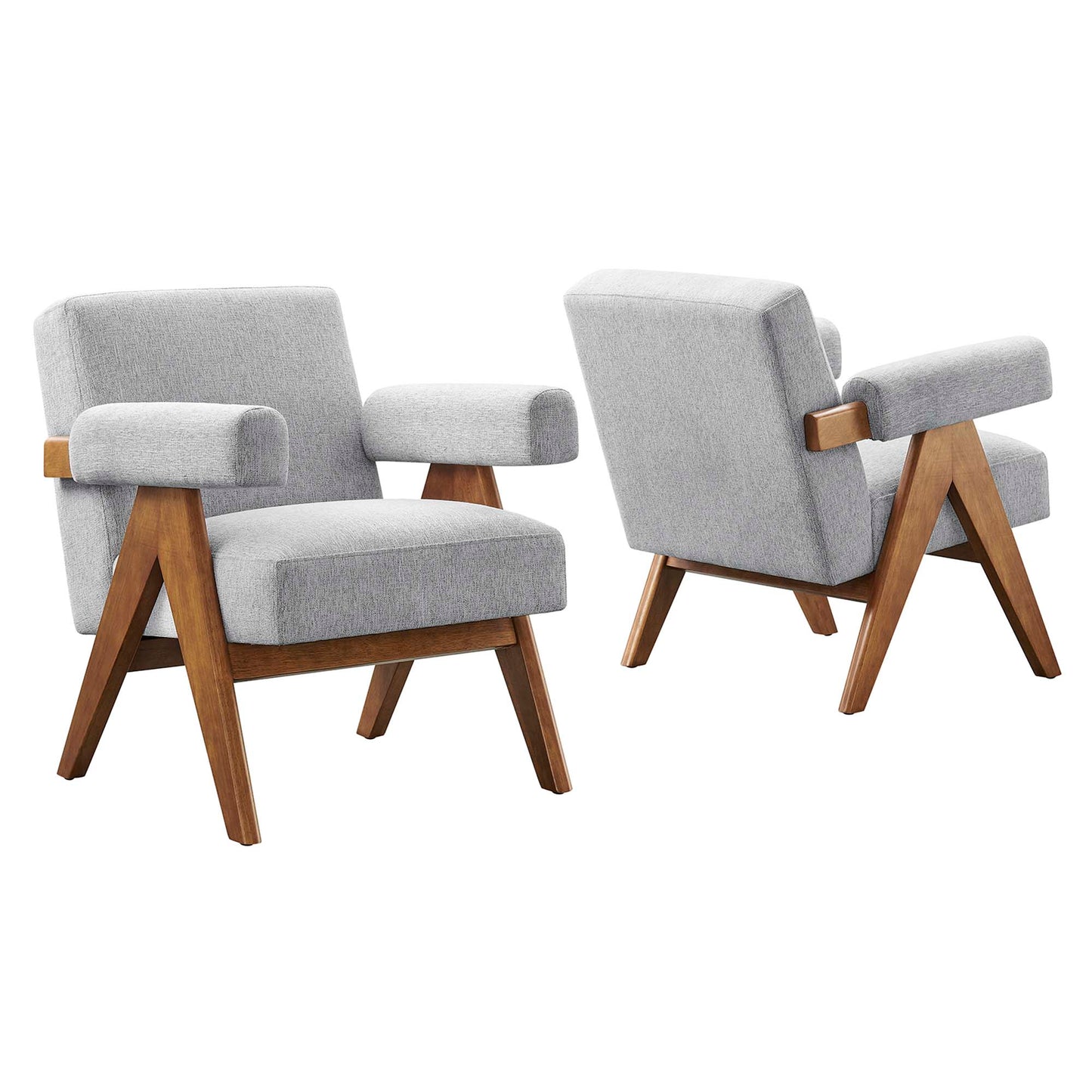 Lyra Fabric Armchair Set of 2 by Furniture For America