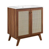 Wren 30" Bathroom Vanity in Walnut White