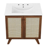 Wren 30" Bathroom Vanity in Walnut White