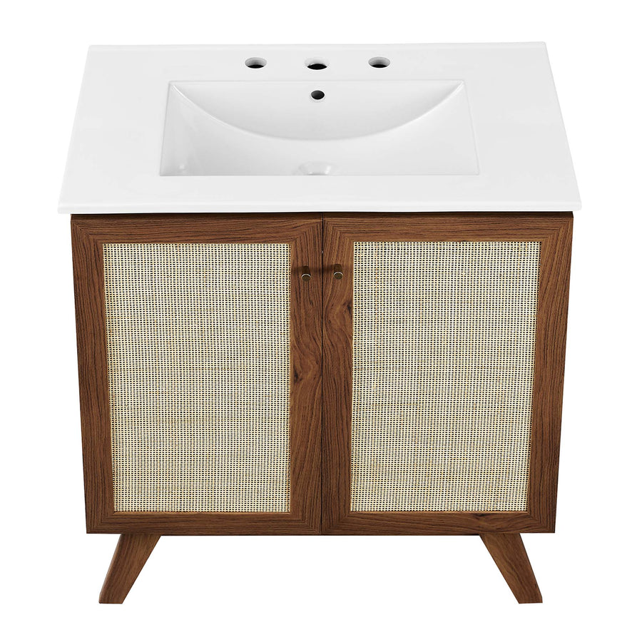 Wren 30" Bathroom Vanity in Walnut White