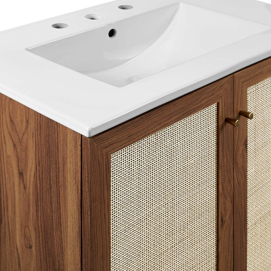 Wren 30" Bathroom Vanity in Walnut White