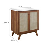 Wren 30" Bathroom Vanity in Walnut White