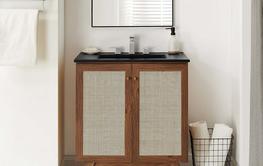 Wren 30" Bathroom Vanity in Walnut Black