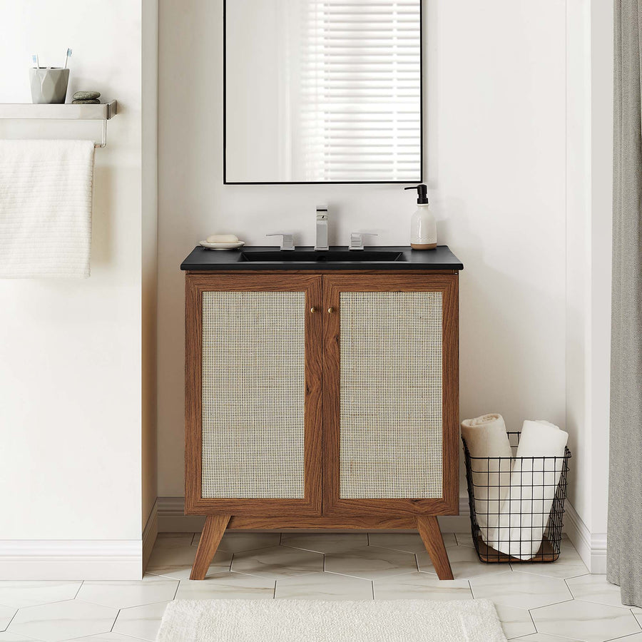 Wren 30" Bathroom Vanity in Walnut Black