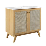 Wren 36" Bathroom Vanity in Oak White