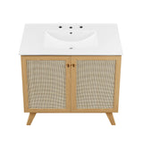 Wren 36" Bathroom Vanity in Oak White