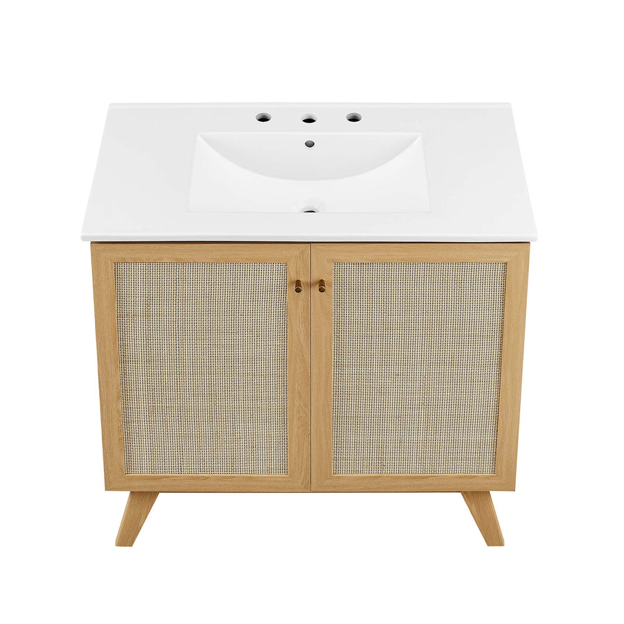 Wren 36" Bathroom Vanity in Oak White