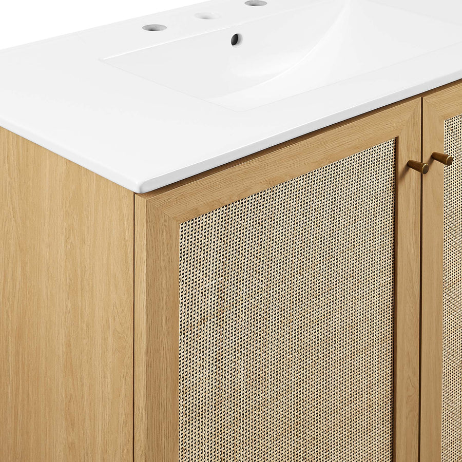 Wren 36" Bathroom Vanity in Oak White