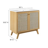 Wren 36" Bathroom Vanity in Oak White
