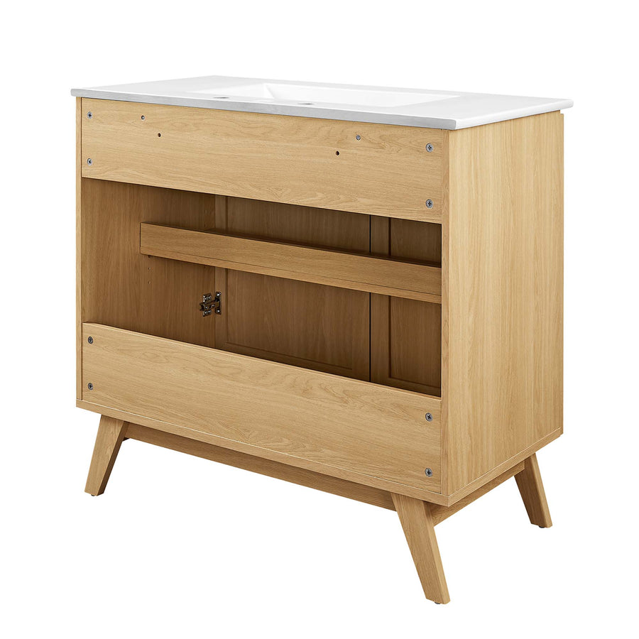 Wren 36" Bathroom Vanity in Oak White