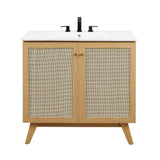 Wren 36" Bathroom Vanity in Oak White