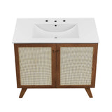 Wren 36" Bathroom Vanity in Walnut White