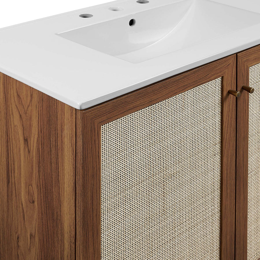 Wren 36" Bathroom Vanity in Walnut White